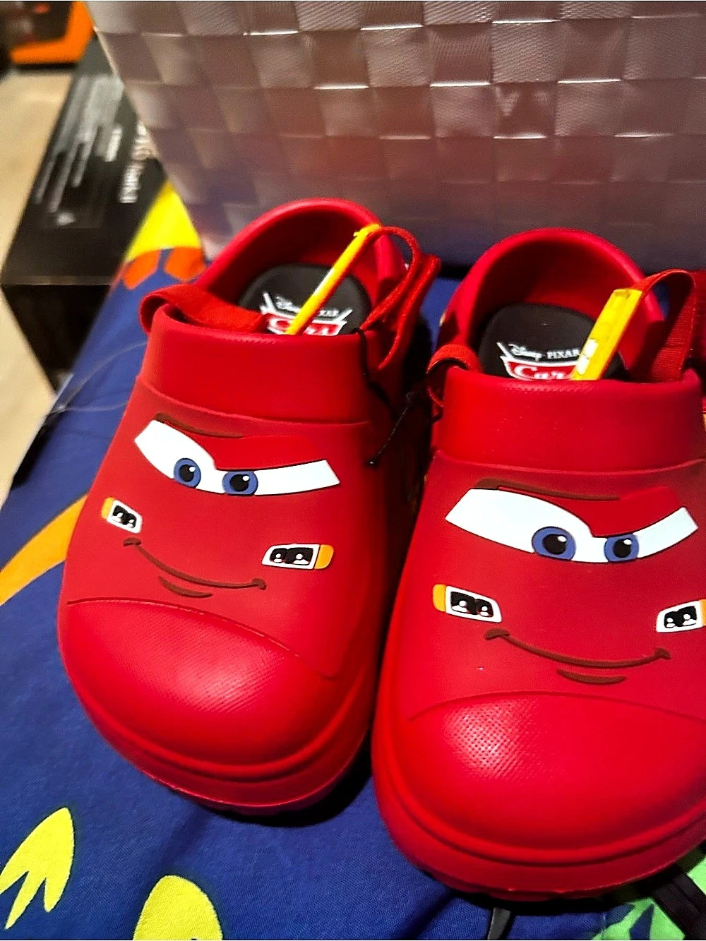 New Lightning McQueen Classic Clog slide on Kids Red size 7/8